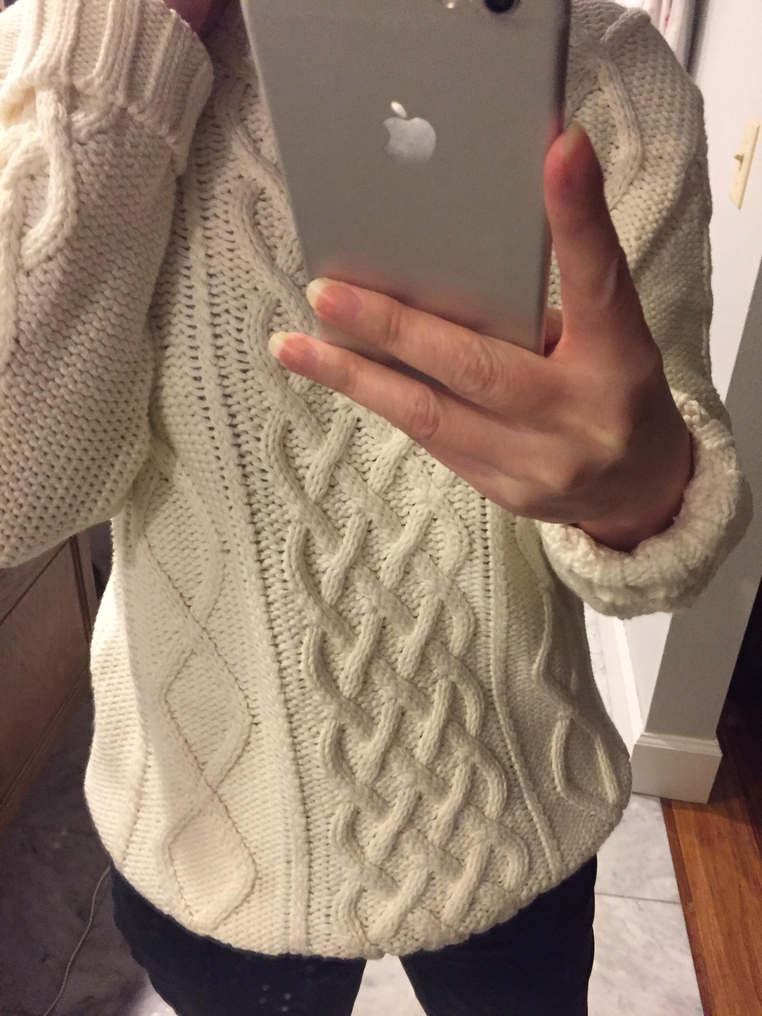 Kids' cable-knit fisherman sweater