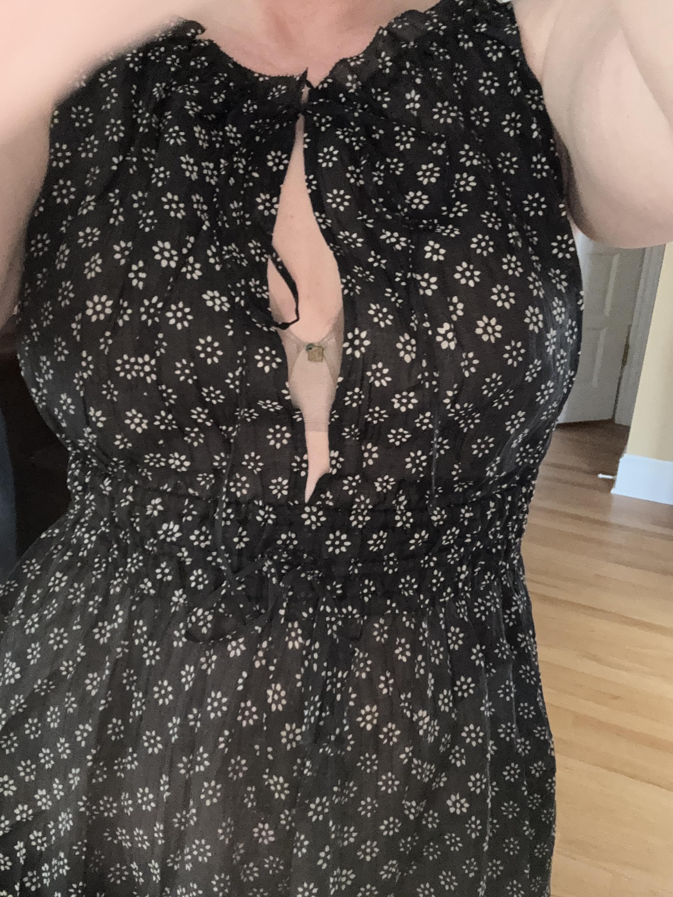 Crinkled maxi dress in block print