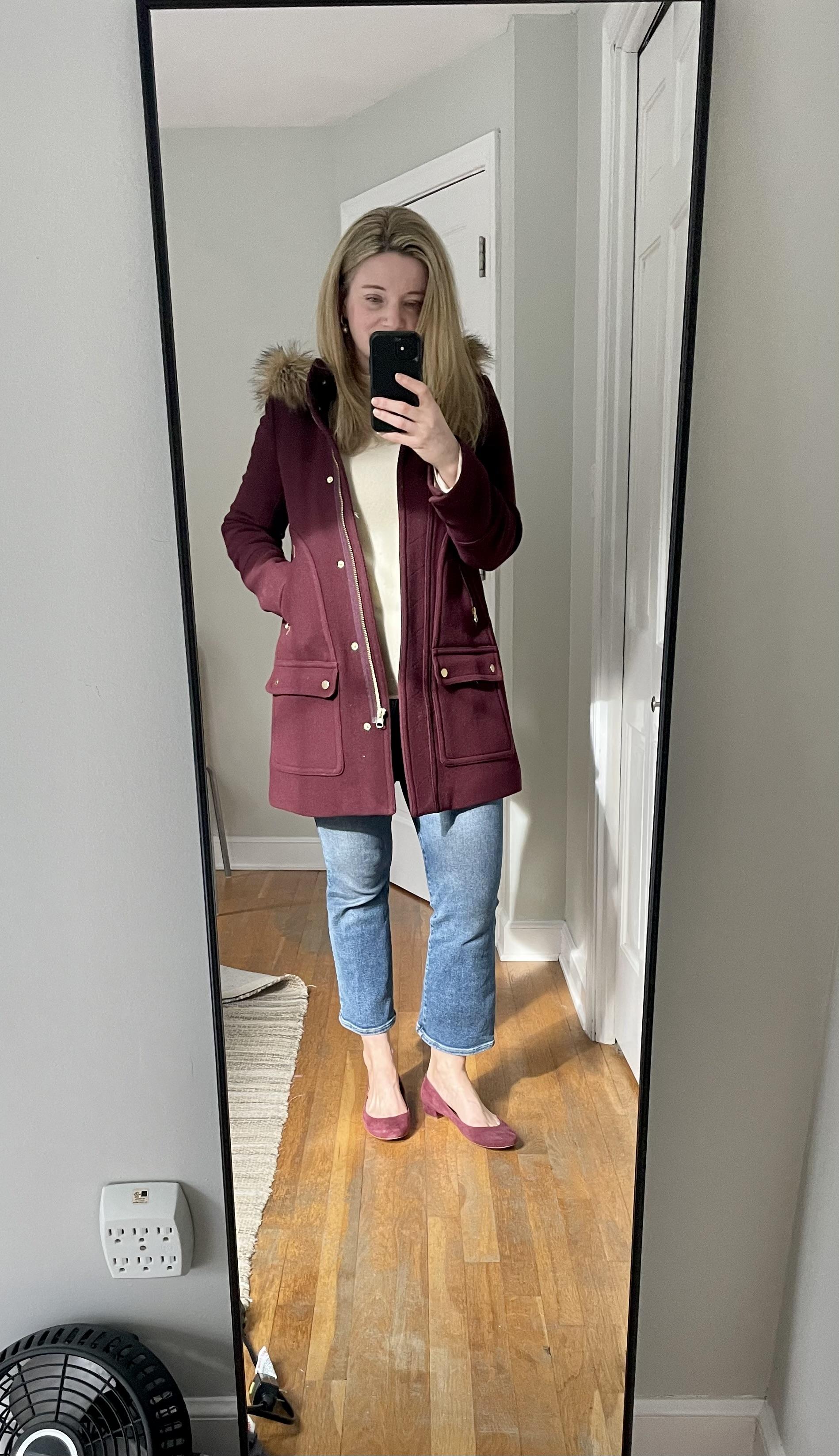 J crew clearance parka chateau