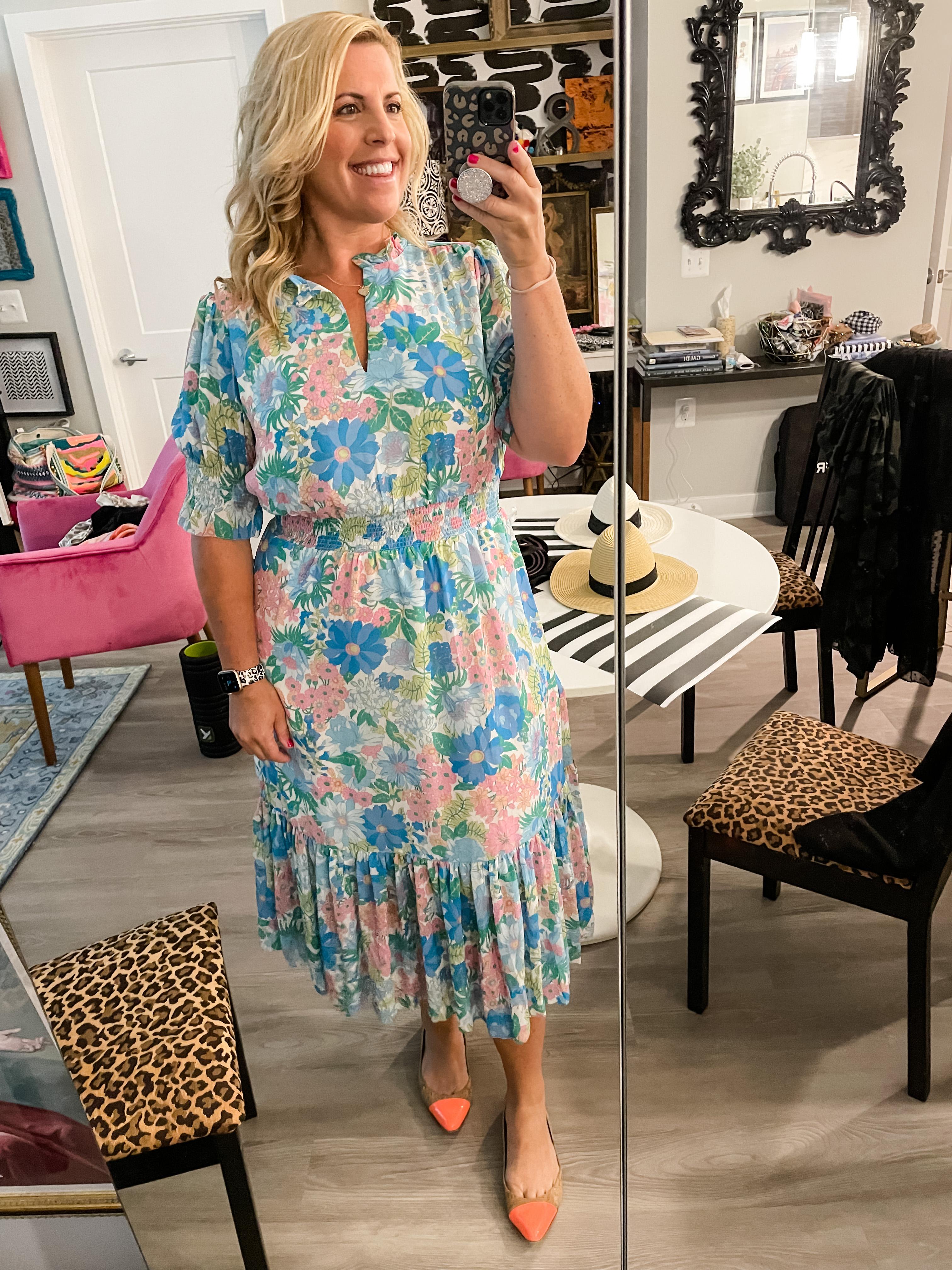Smocked Ruffle Dress In Fairy Floral For Women | J.Crew
