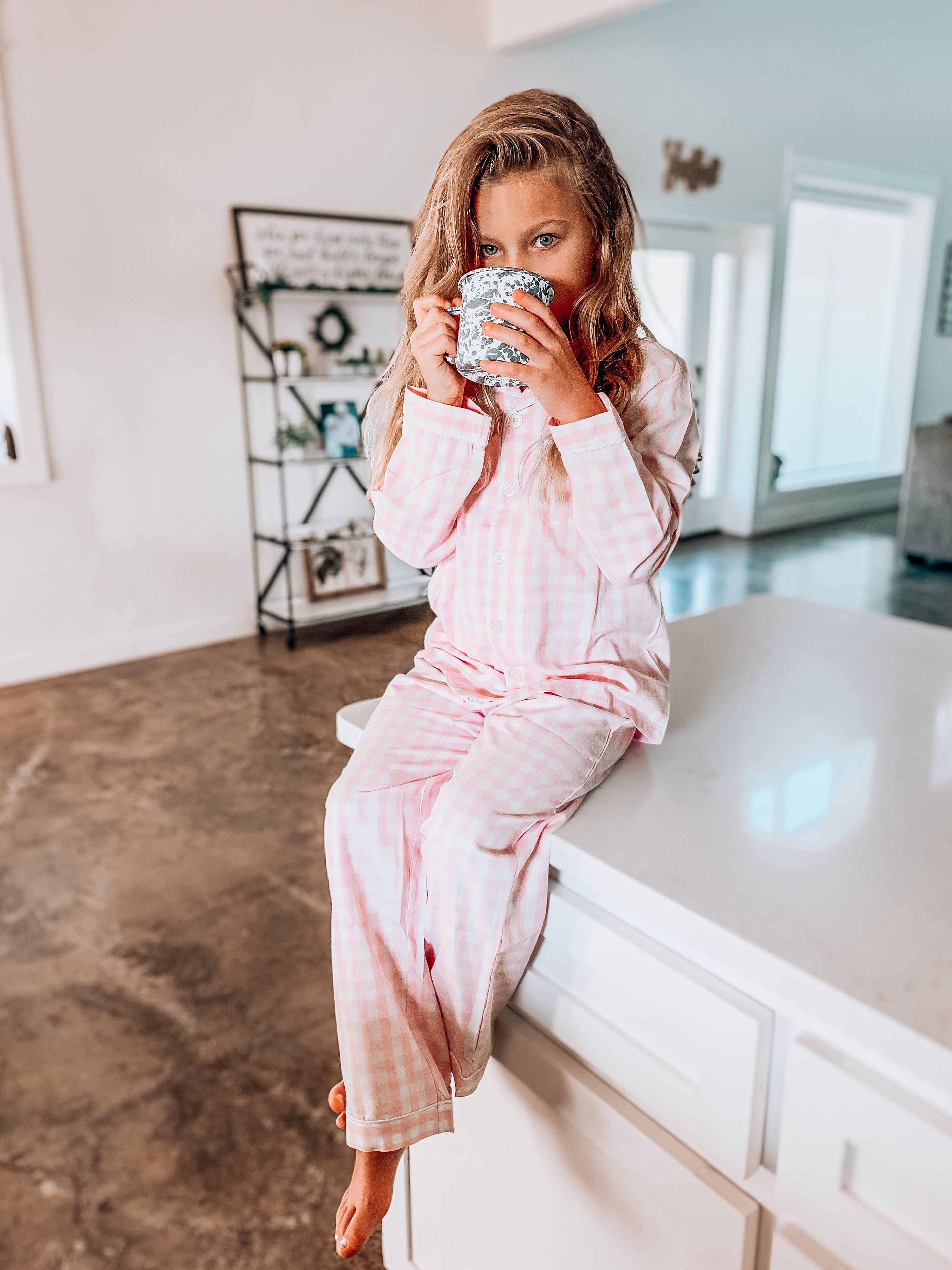 Women's Flannel Pajama Set in Pink – Petite Plume