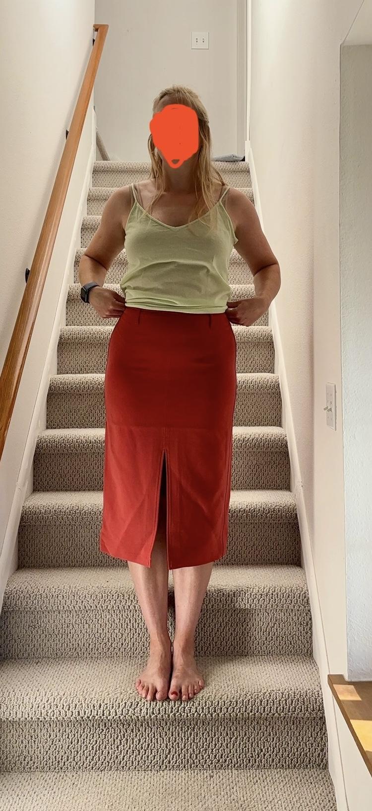 Pencil midi skirt in four-season stretch