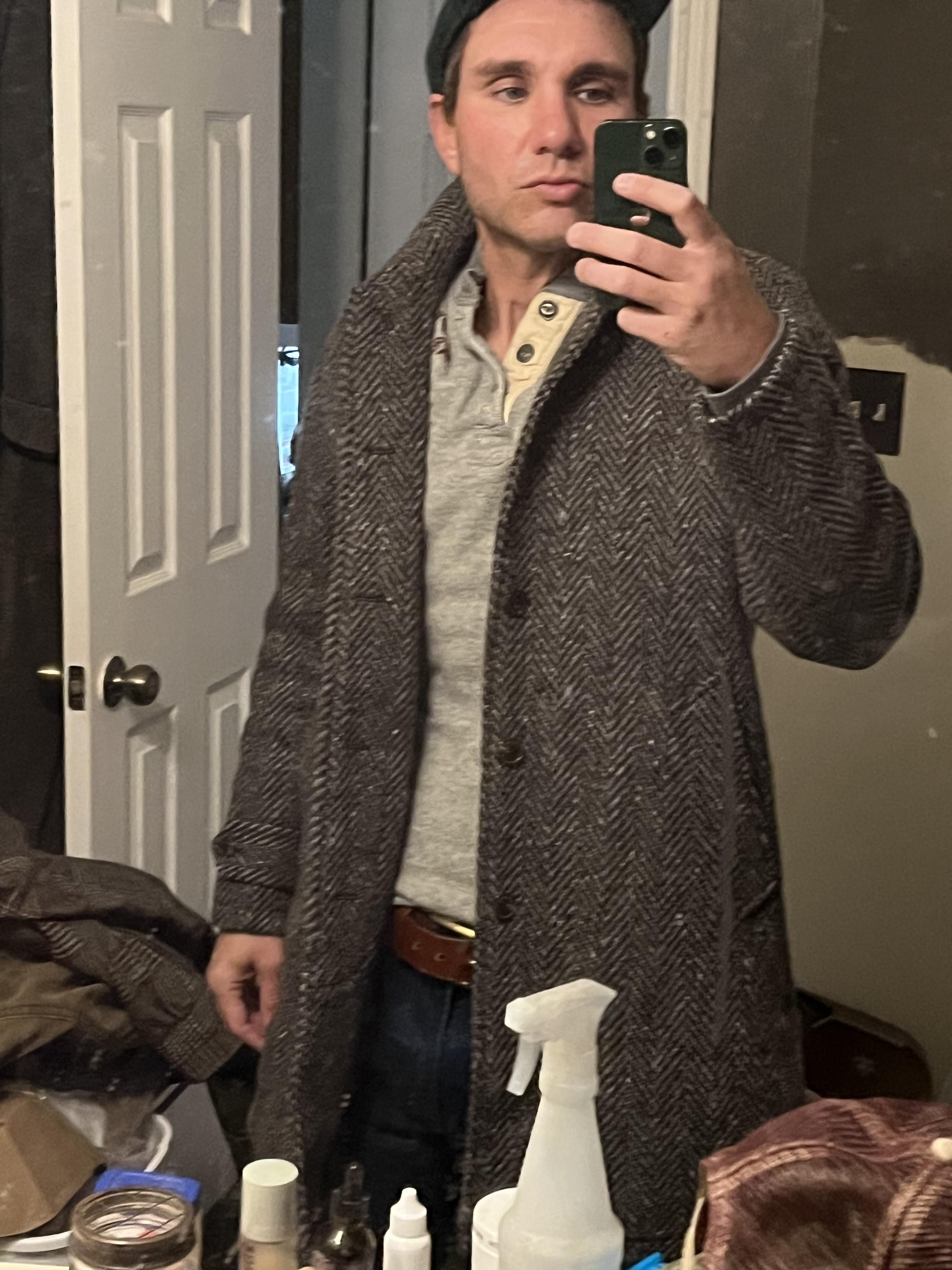 J crew sale herringbone coat