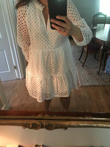 j crew tiered popover dress