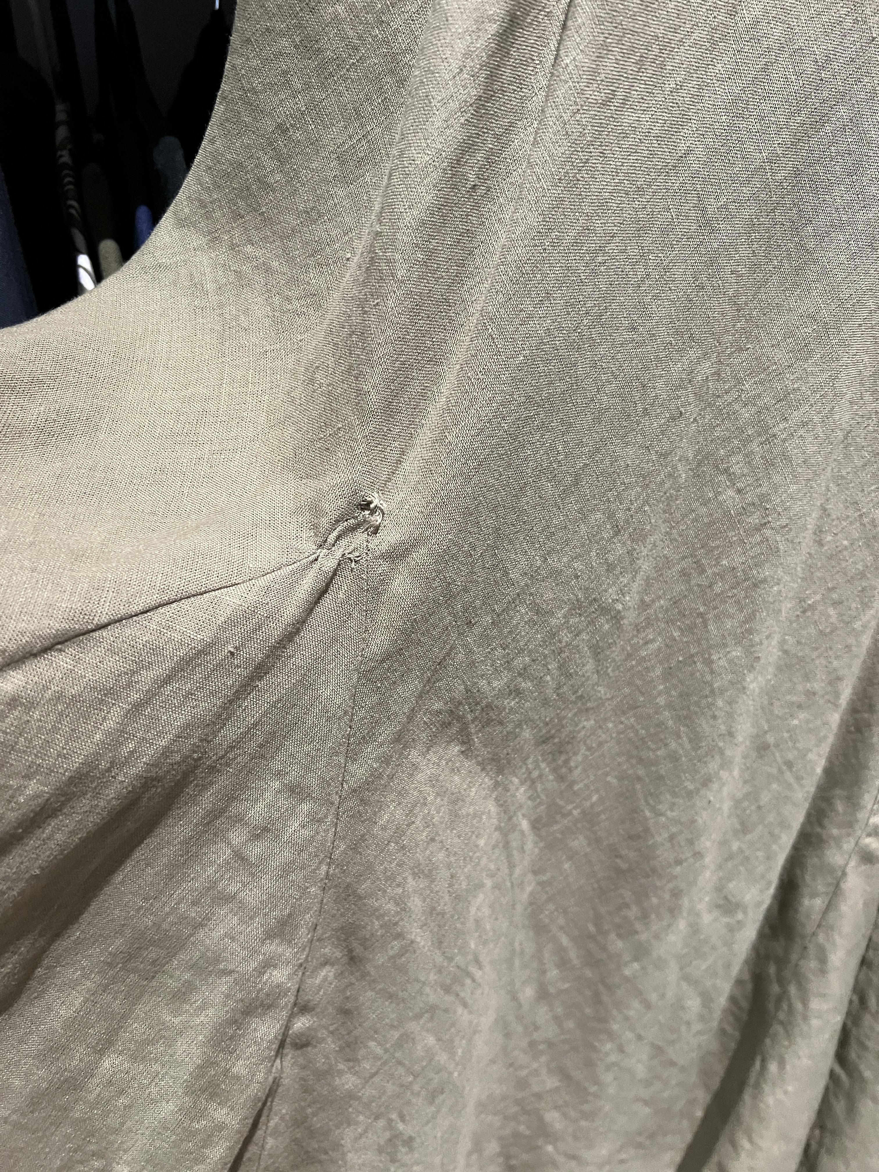 Gwyneth flounce-hem slip skirt in linen