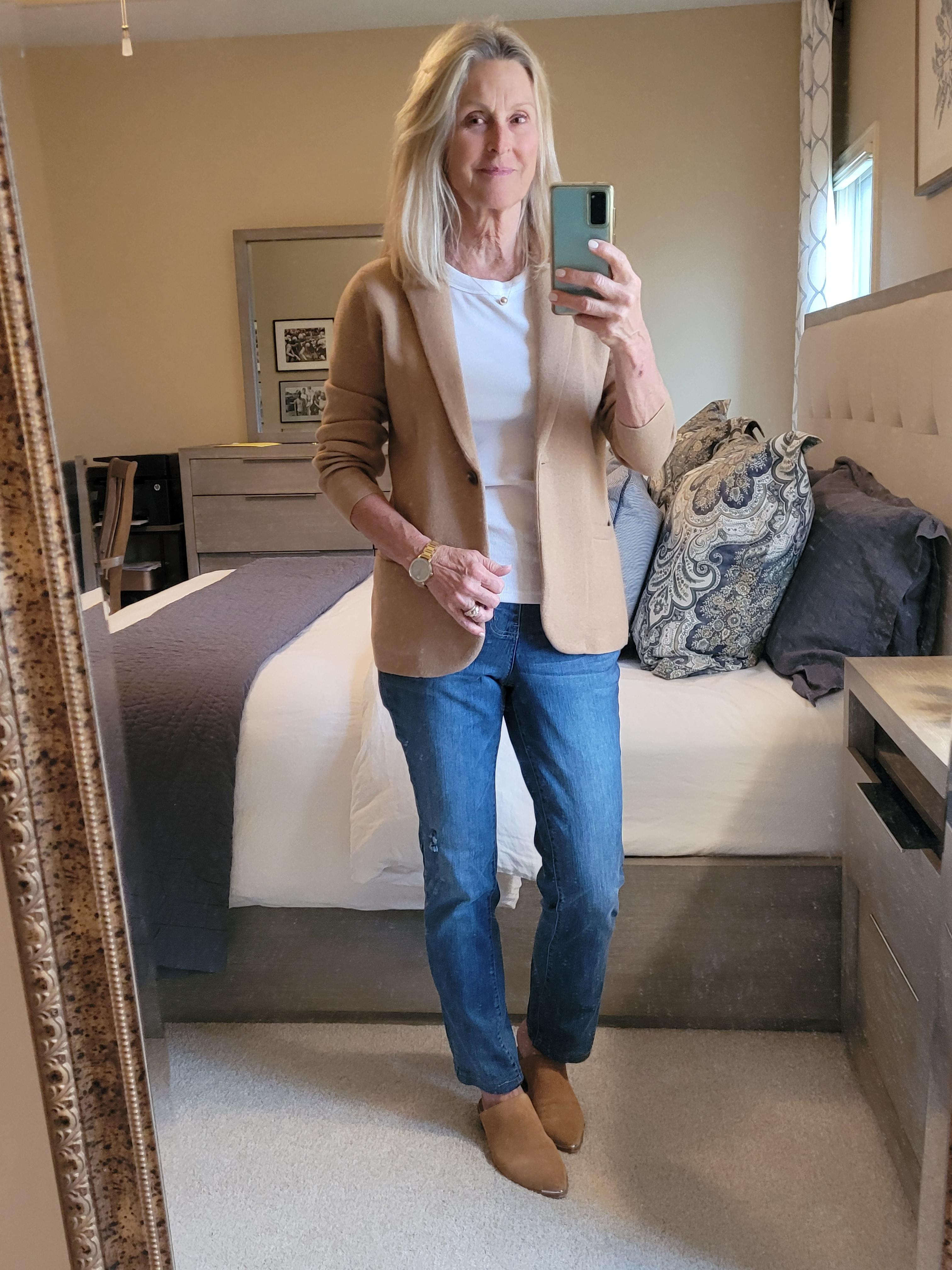 J.Crew Spring Sale Picks - Camille knit sweater blazer petite