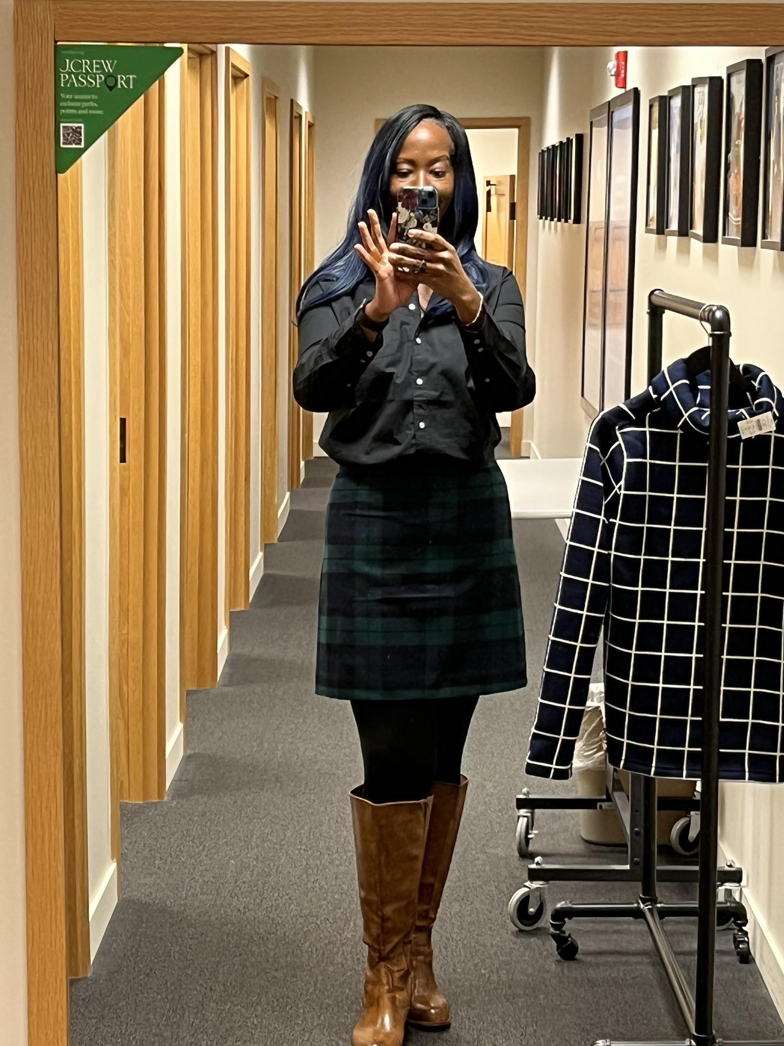 Brown plaid skirt jcrew hotsell