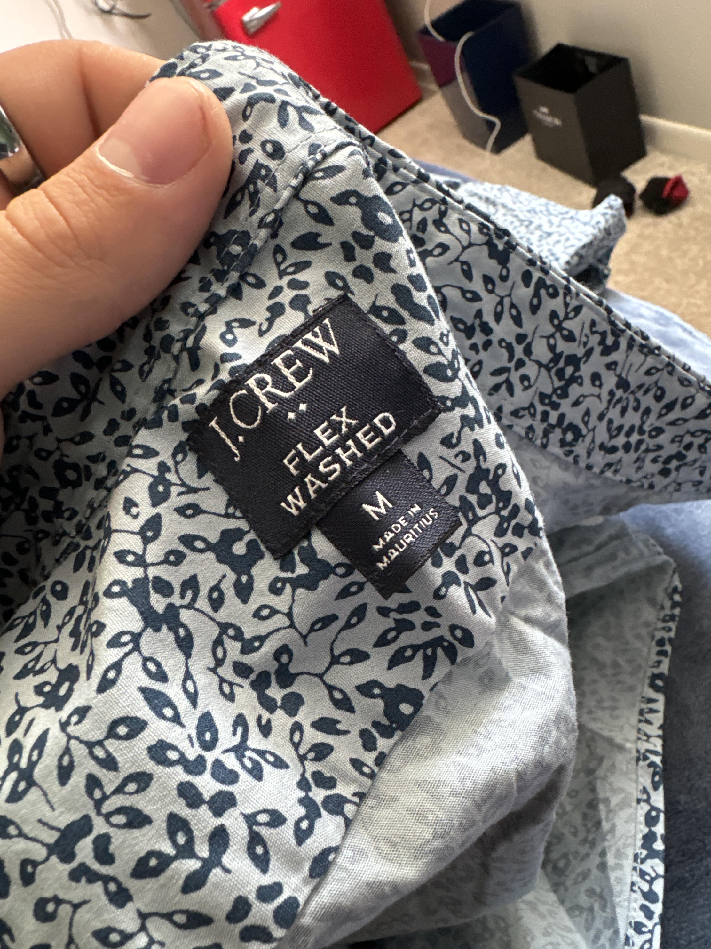 Short-sleeve printed flex casual shirt