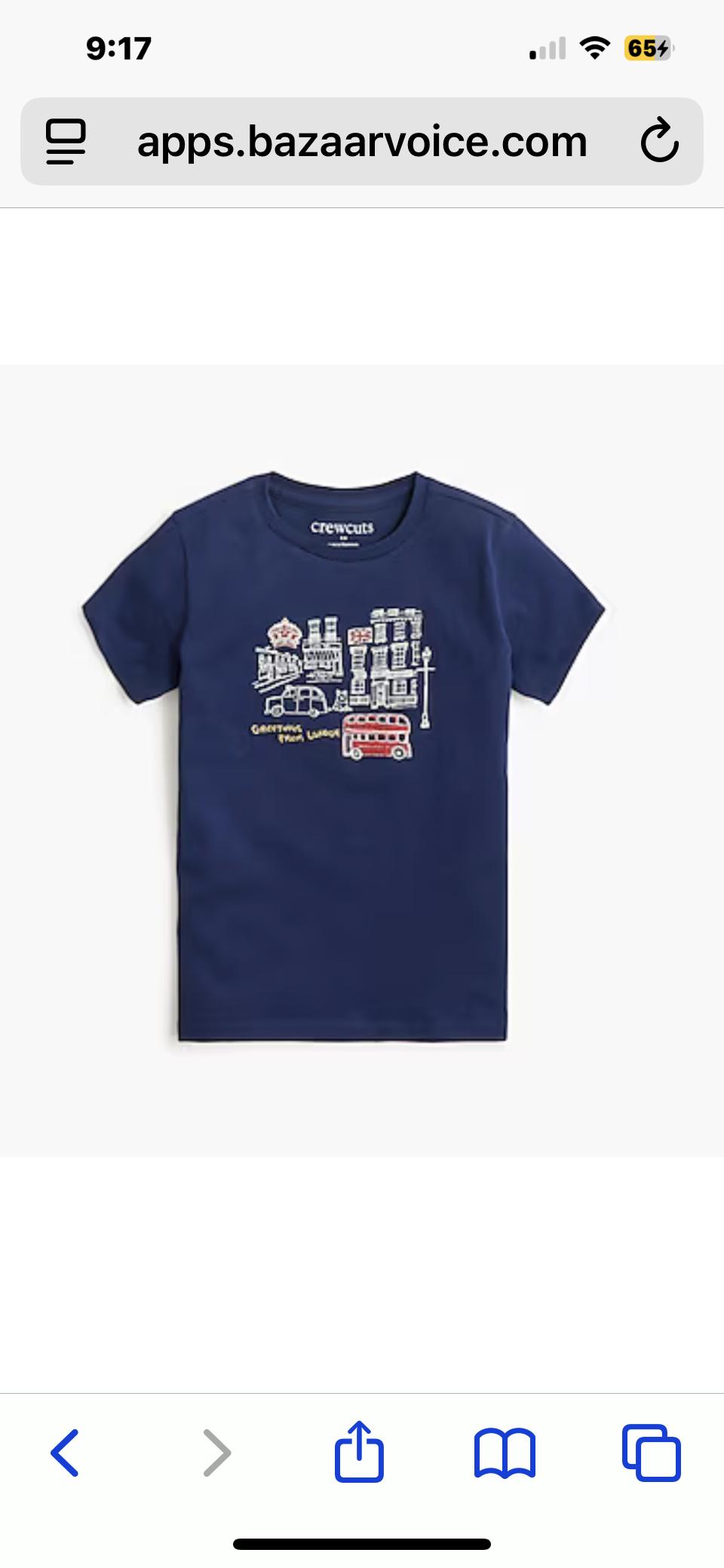 Girls' London graphic tee