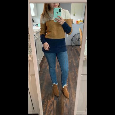 J crew hot sale colorblock sweater