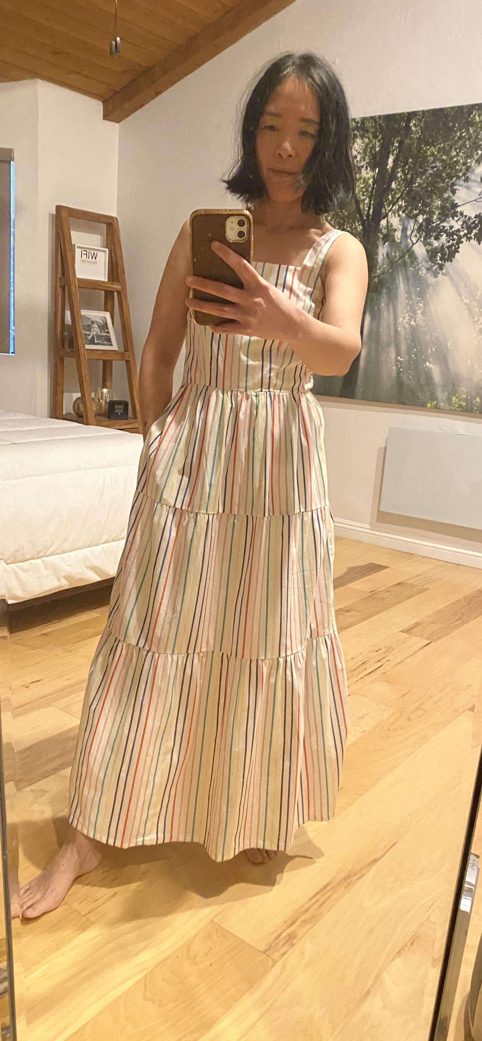 Factory: Tiered Maxi Dress In Cotton Poplin For Women