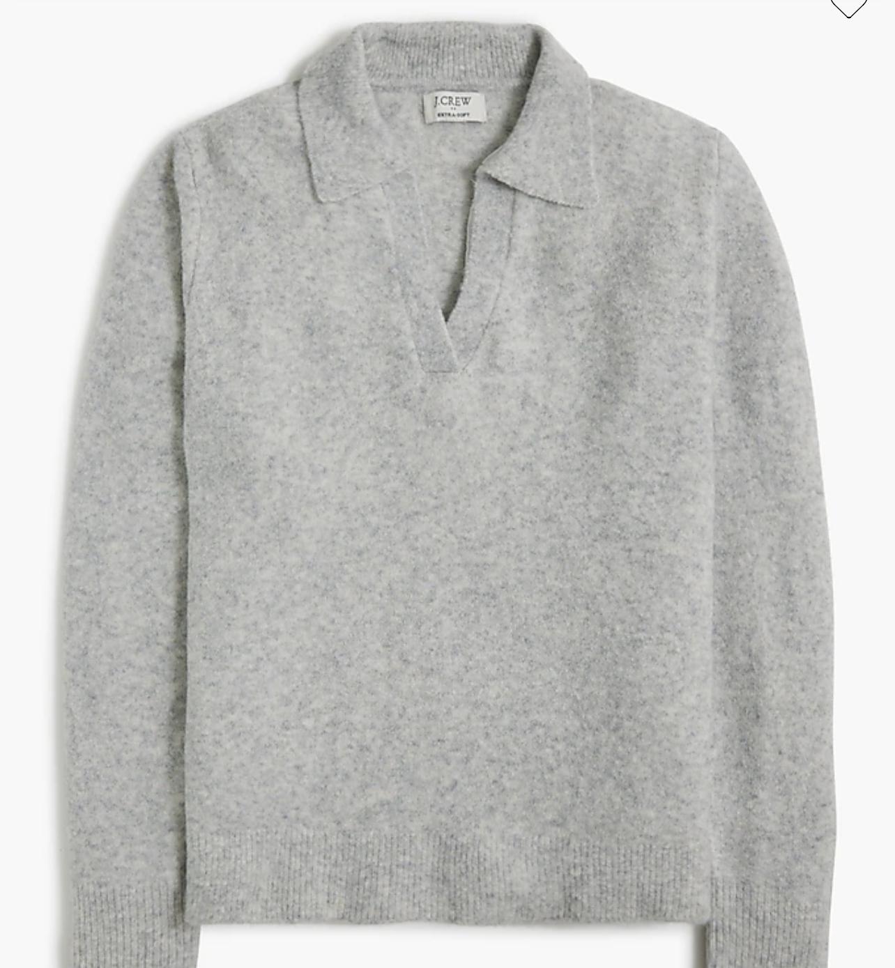 Striped Wide Button-collar Pullover Sweatshirt For Women