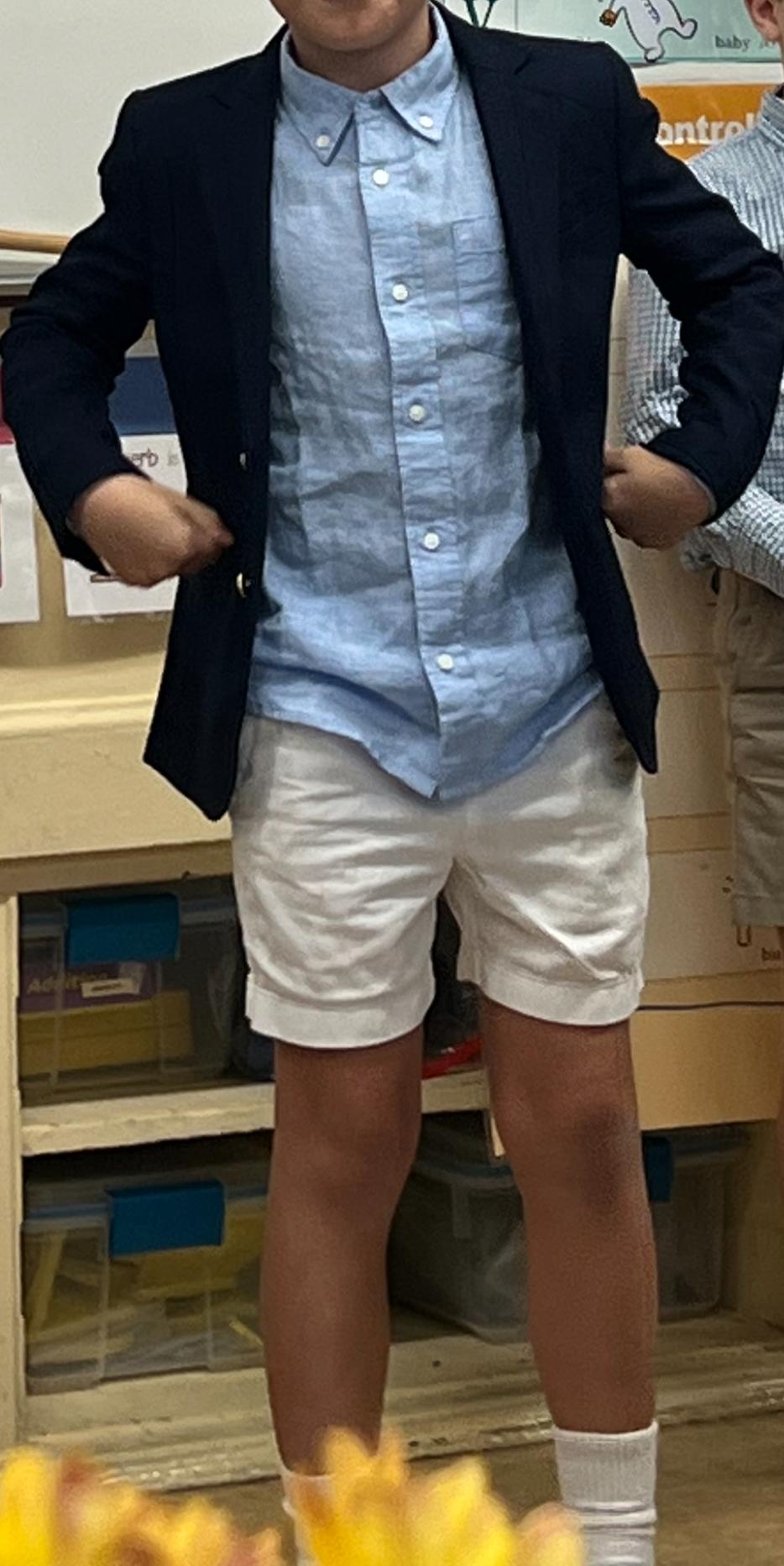 Boys' linen-blend shirt