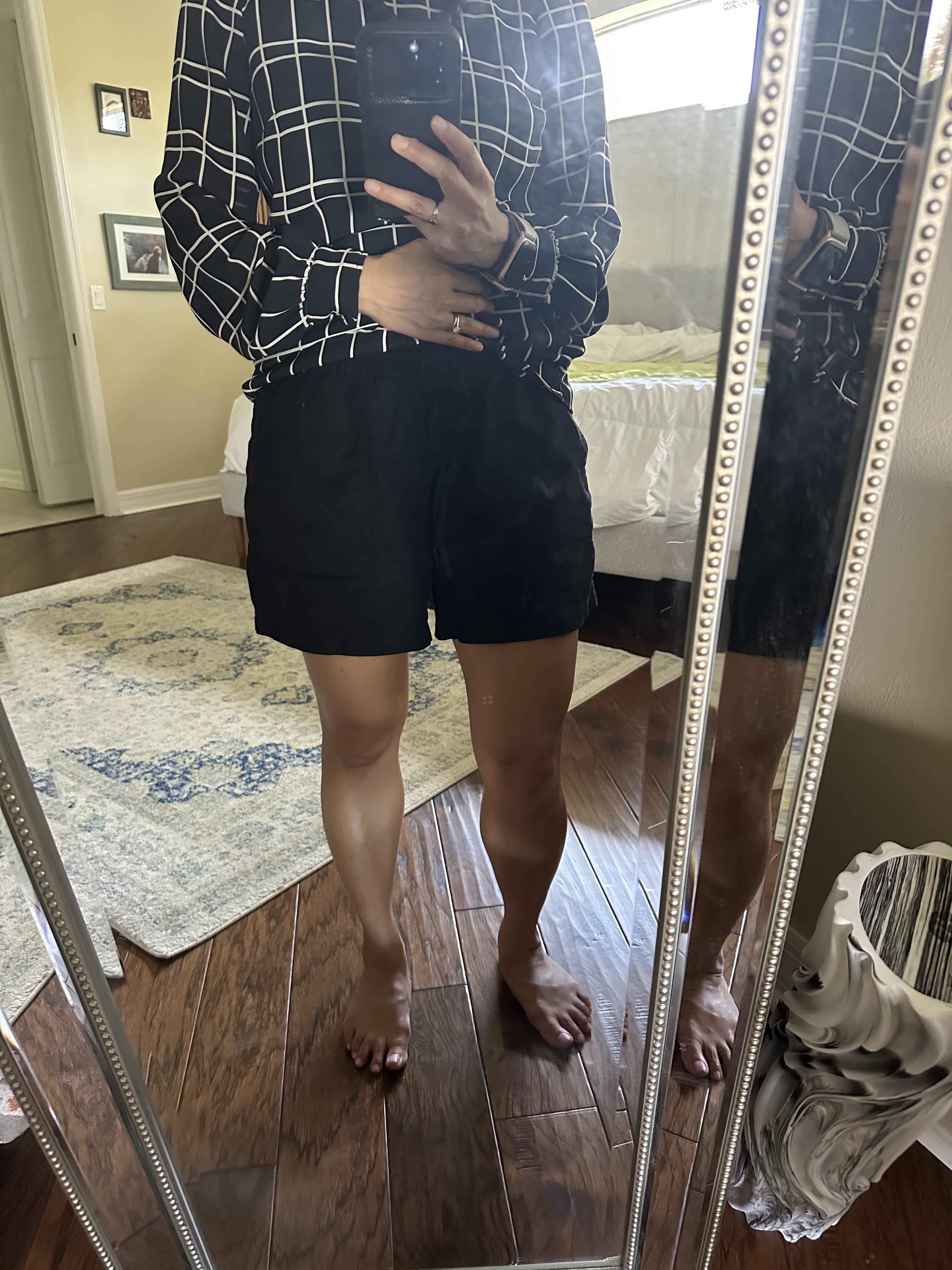 Linen-blend Drawstring Short For Women | Factory