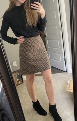 Brown plaid shop skirt jcrew