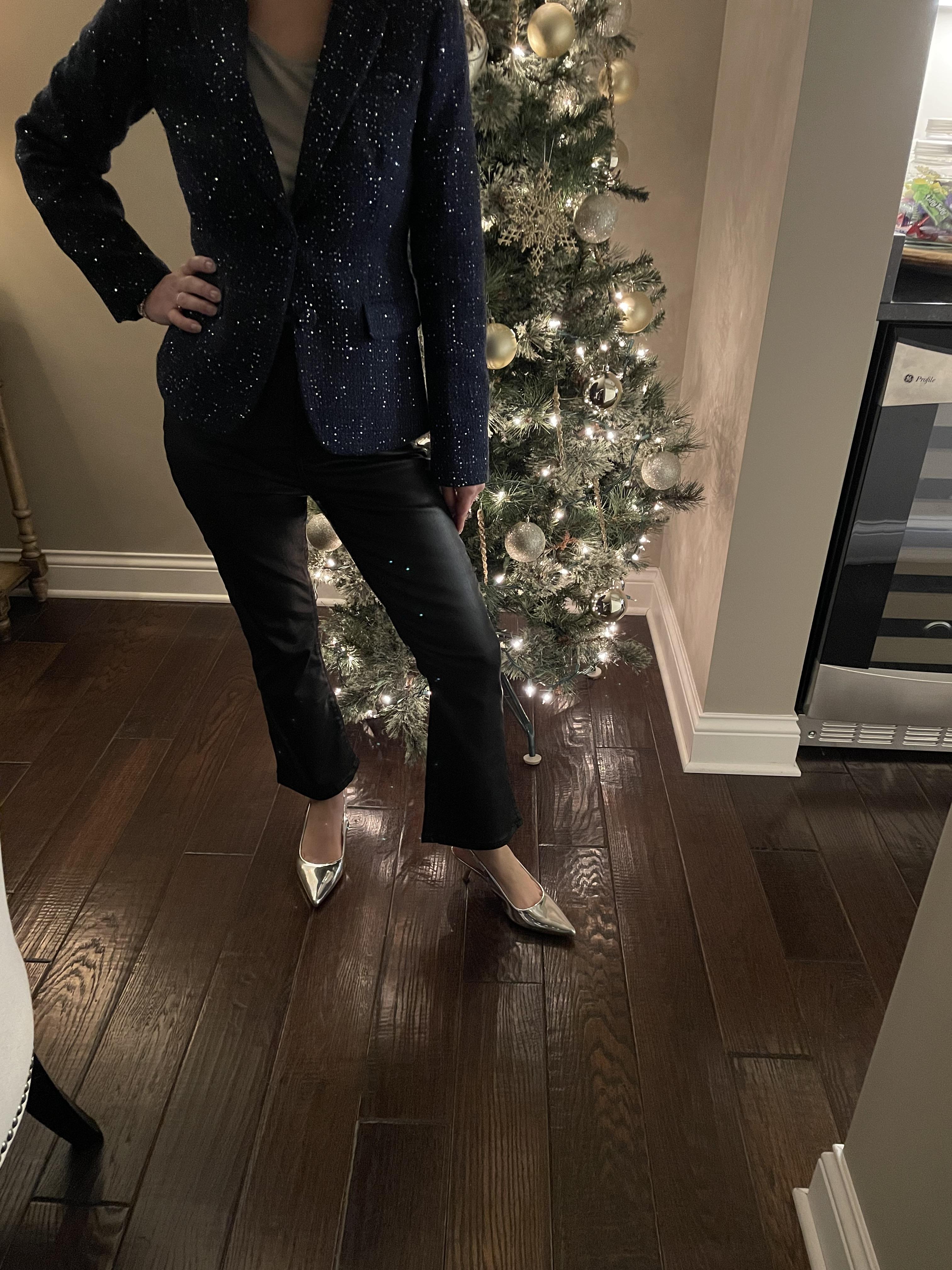 Sequin Tweed Schoolboy Blazer For Women | Factory