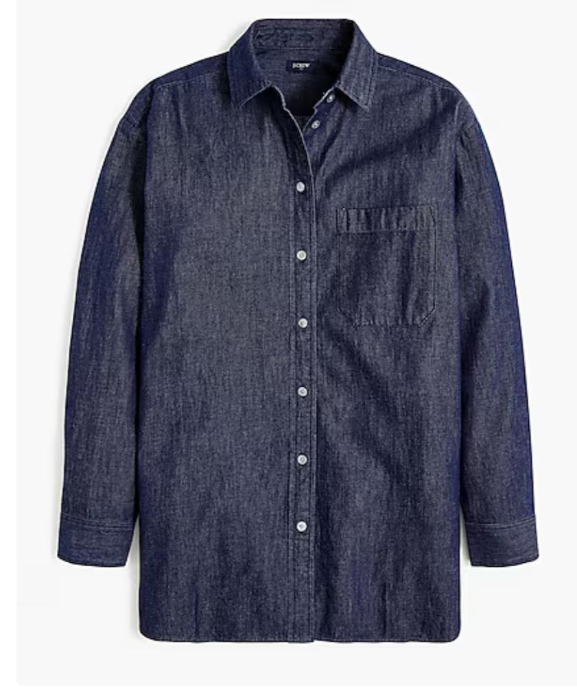 Chambray oversized button-up shirt