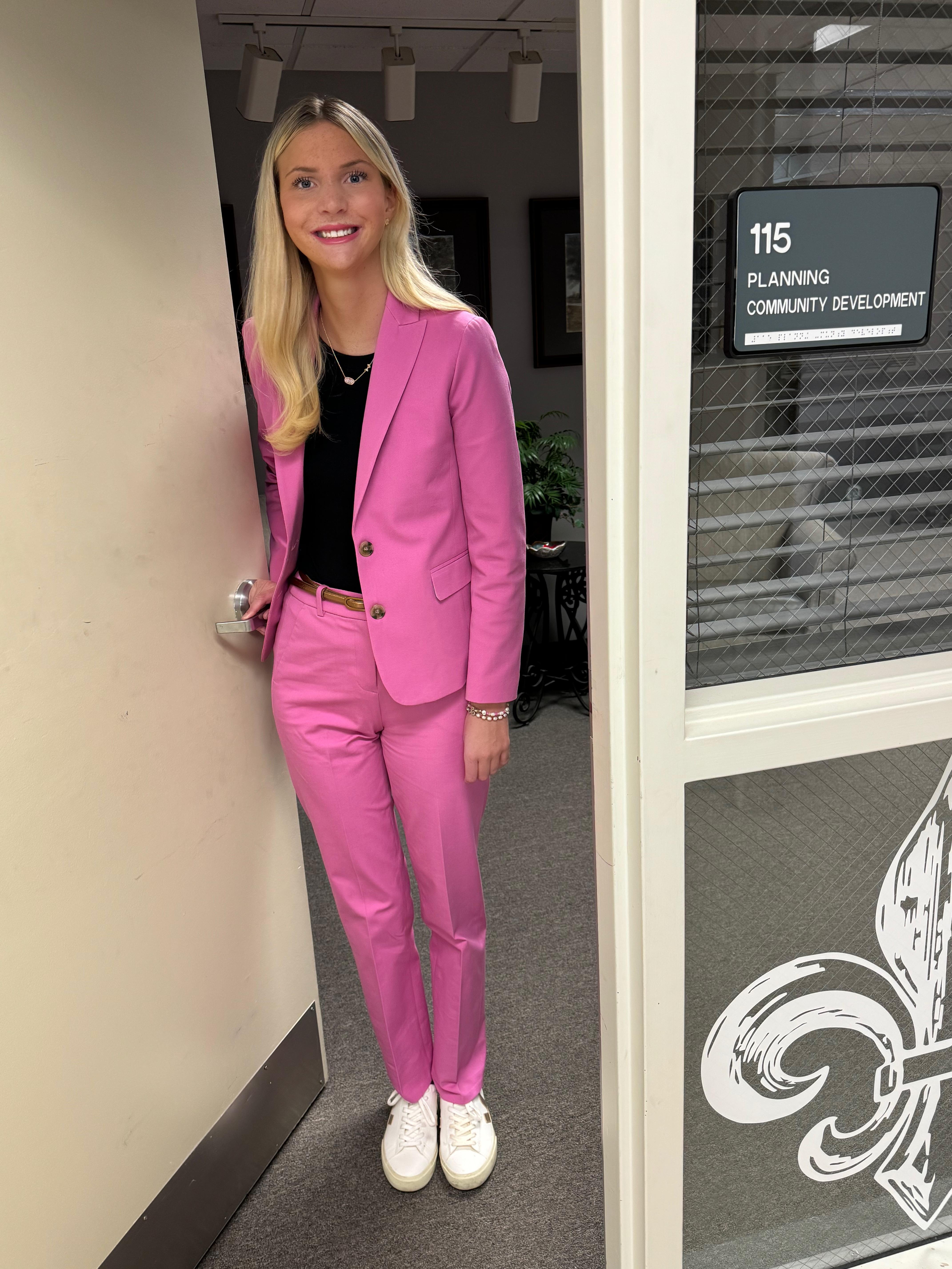 Cotton-blend two-button blazer