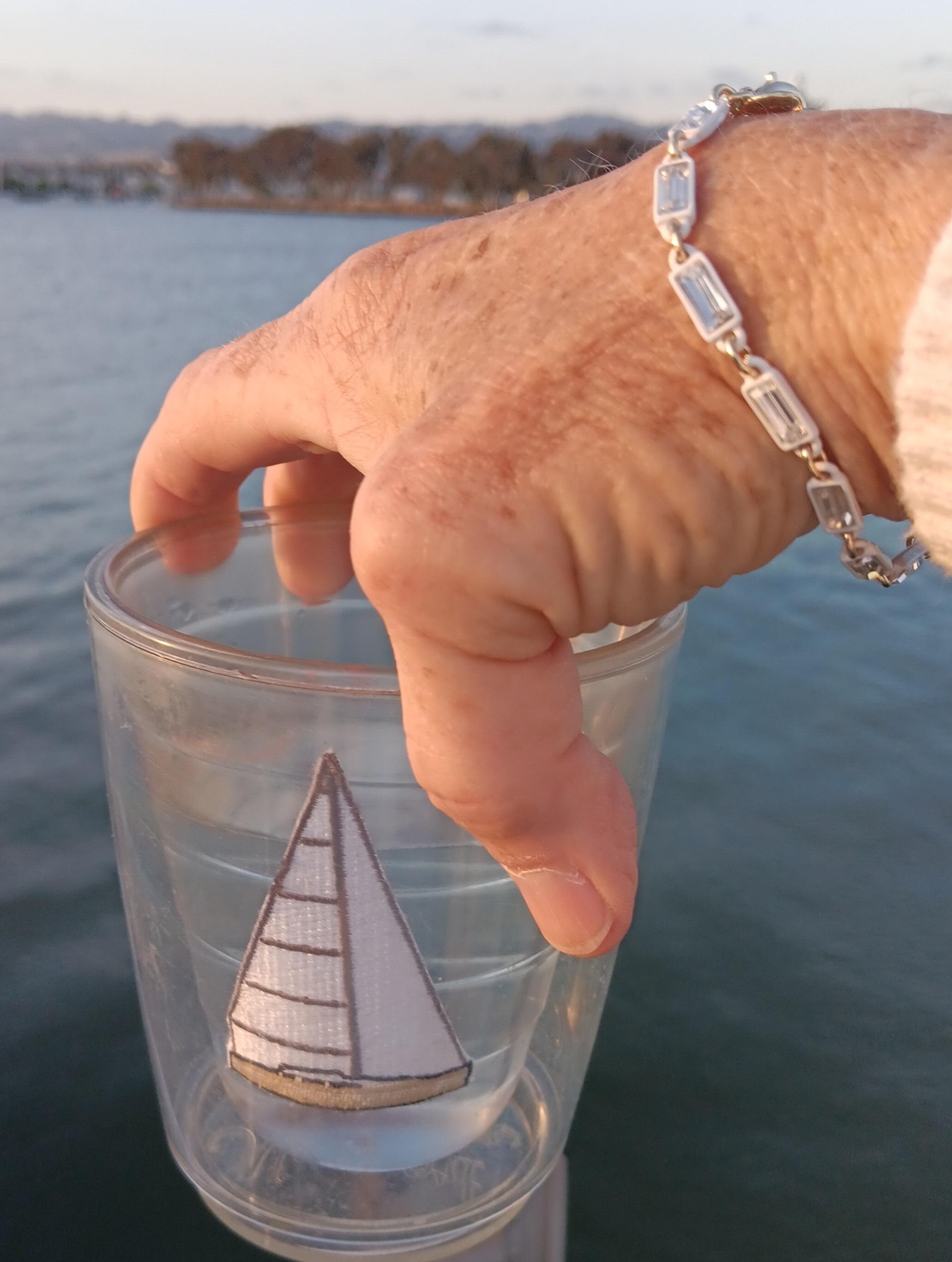 Painted metal crystal bracelet