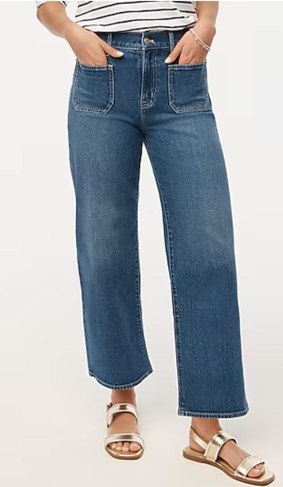 【AAKE】FLAP POCKET WIDE PT AAKE】FLAP POCKET WIDE PT Womens Wide Leg Flap Pocket Jeans