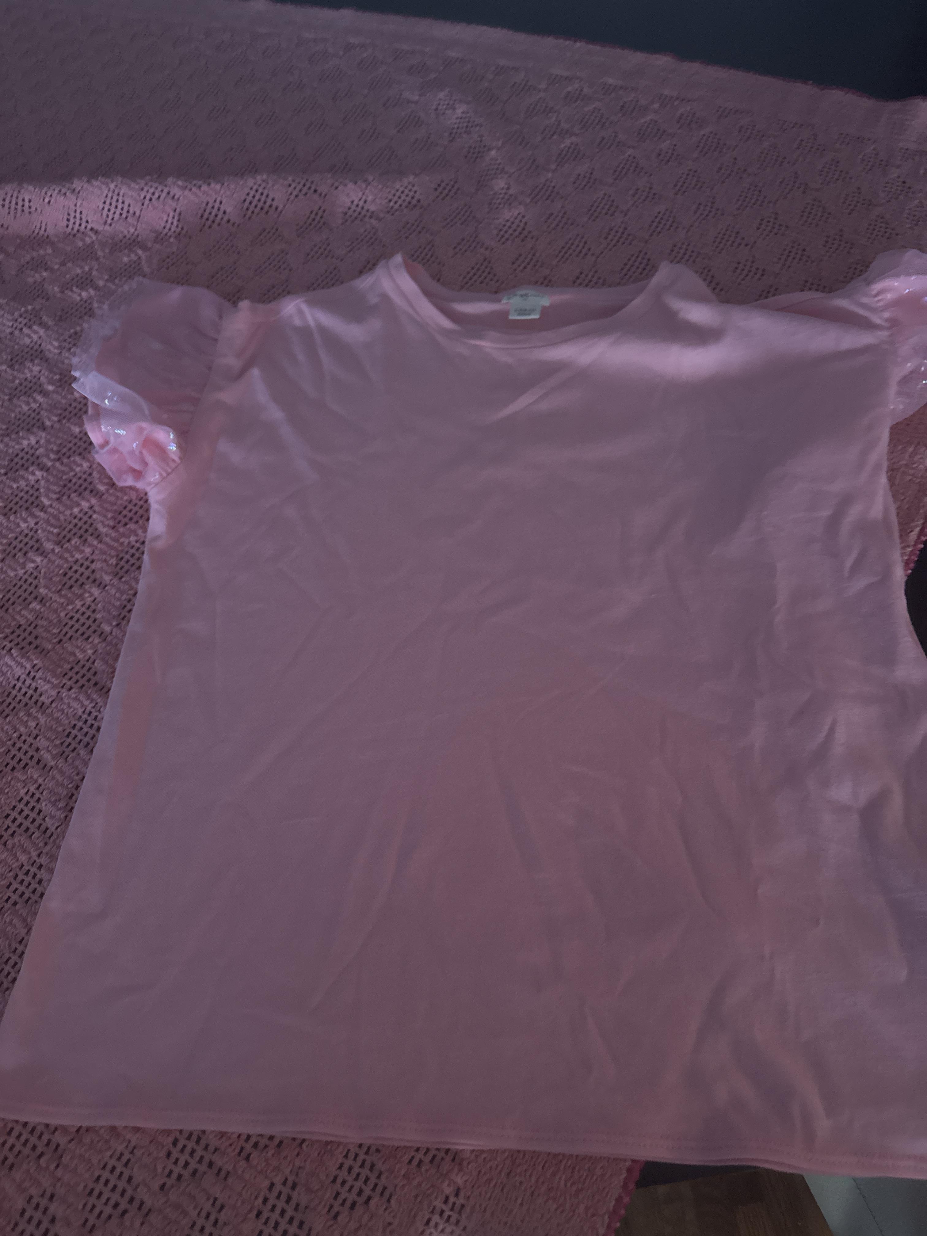 Girls' mixed-media tulle top