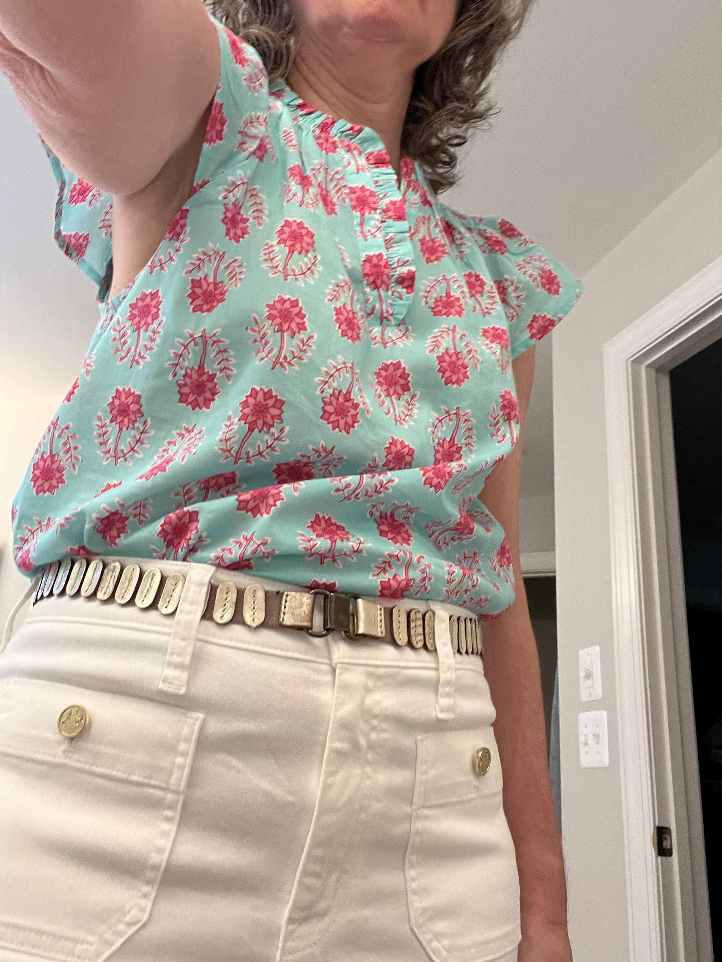 Petite slim-wide leg ecru jean in all-day stretch
