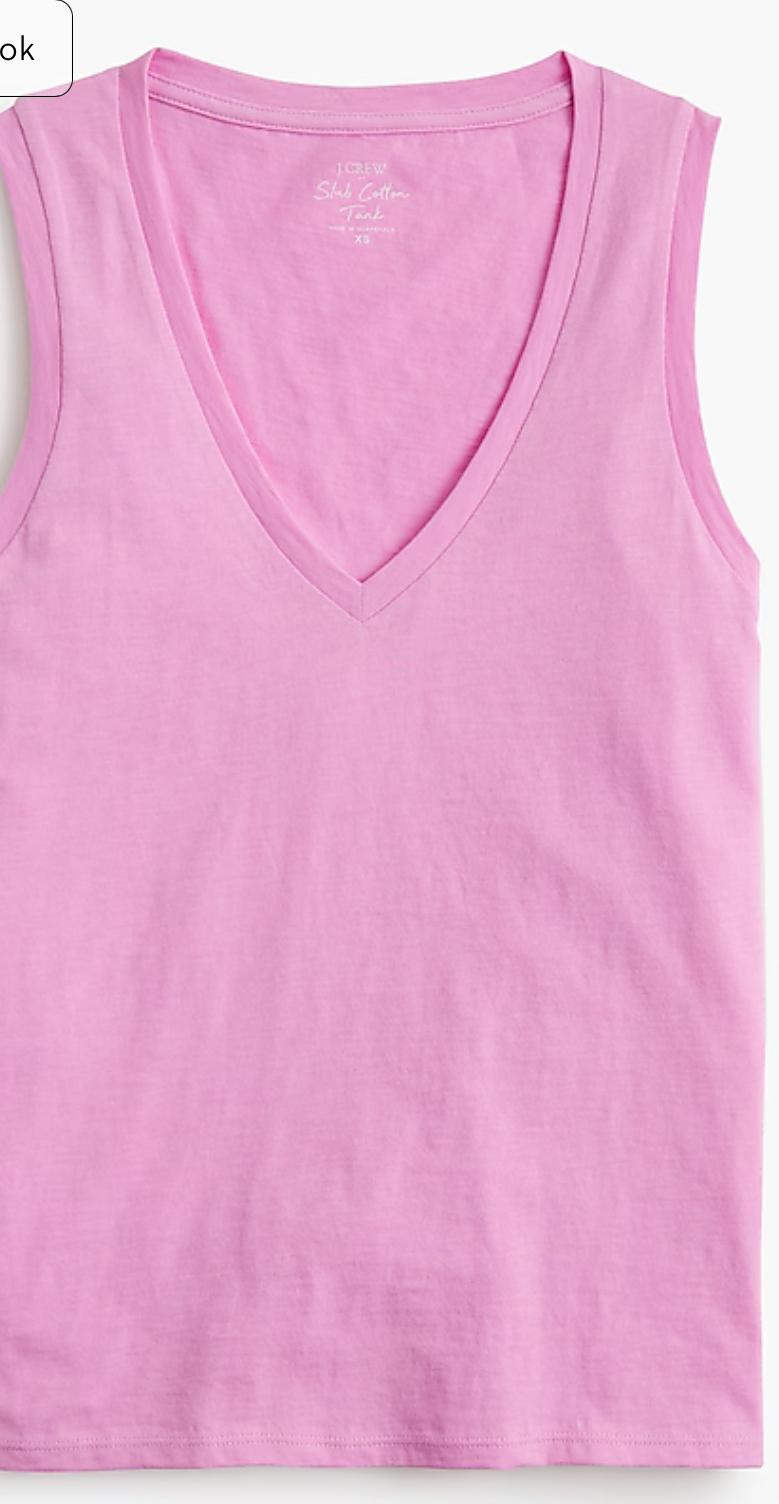 Tank Top J Crew Supima V Neck Plus 3X NWT$36 Old Red Coral Short