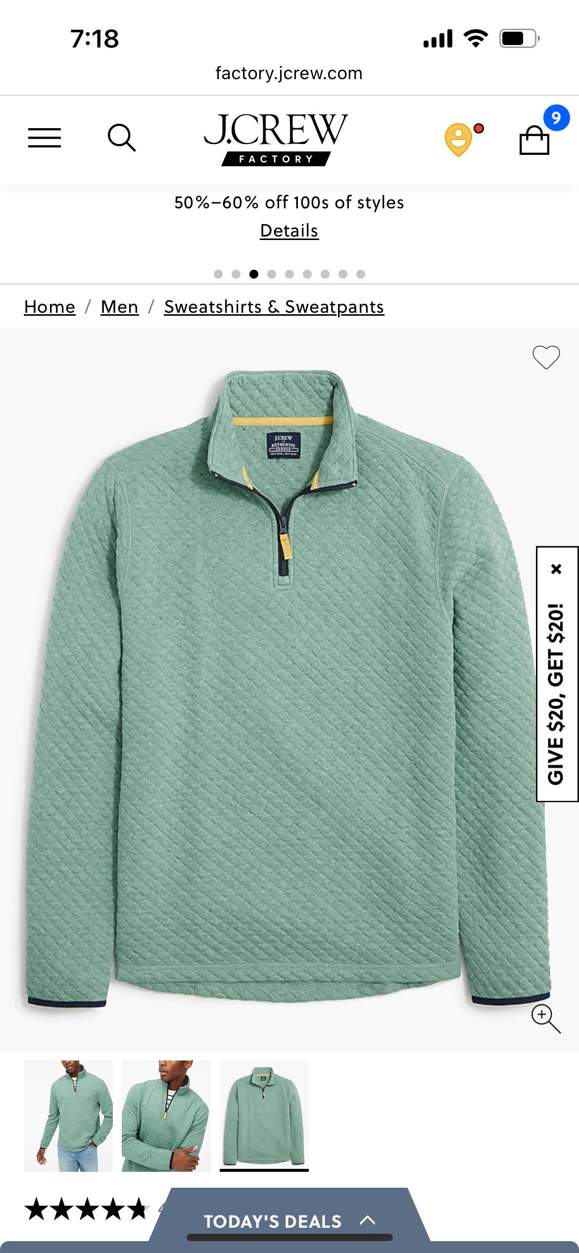 Quilted half-zip