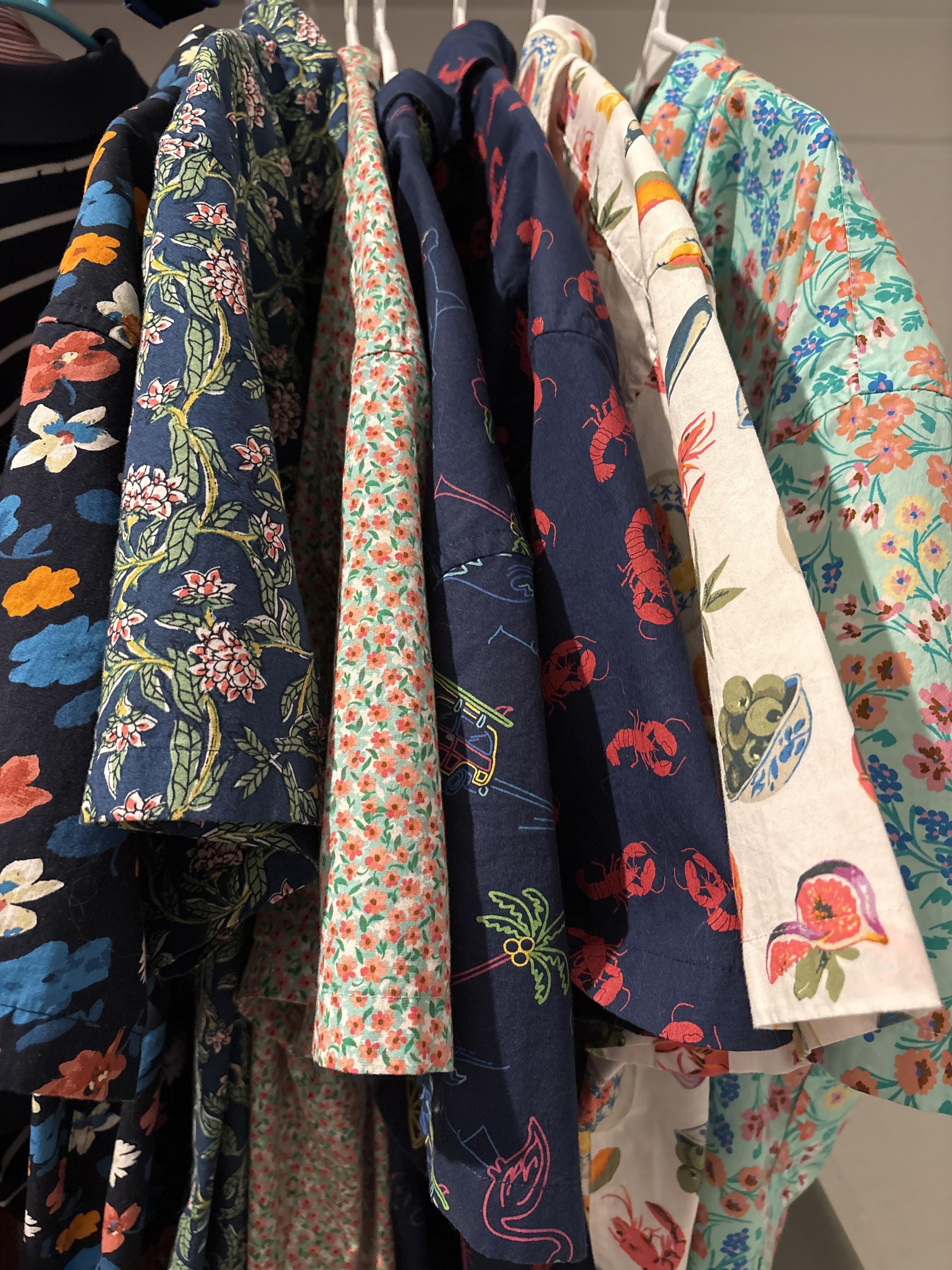 Short-sleeve printed flex casual shirt