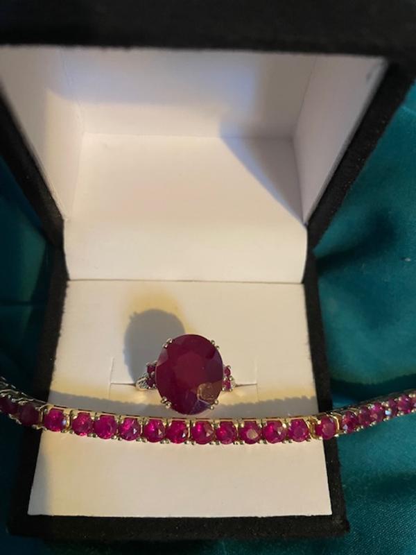 Red Mahaleo Ruby 14k Yellow Gold Ring 9.80ctw DRC531 JTV