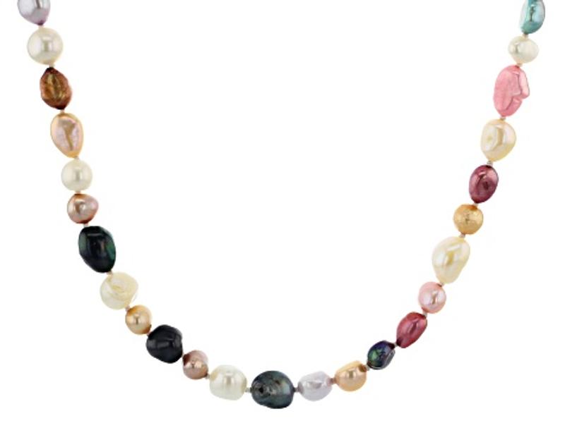 Serenite Jewelbox】Four fresh water pearl necklace with tourmaline-