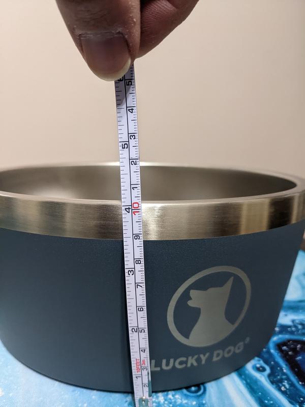 About 4" tall on the outside