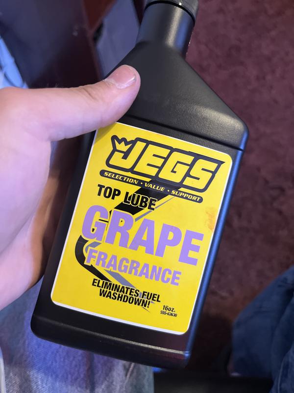 JEGS Grape Lube - Top Lube Fuel Additive with Grape Fragrance, 16