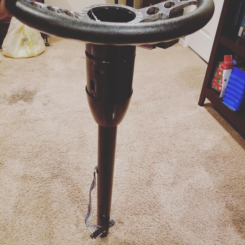 JEGS Universal Floor Shift Tilt Steering Column - 28" Length, 2" Tube, Black, Includes GM Adapter & Levers - View #11
