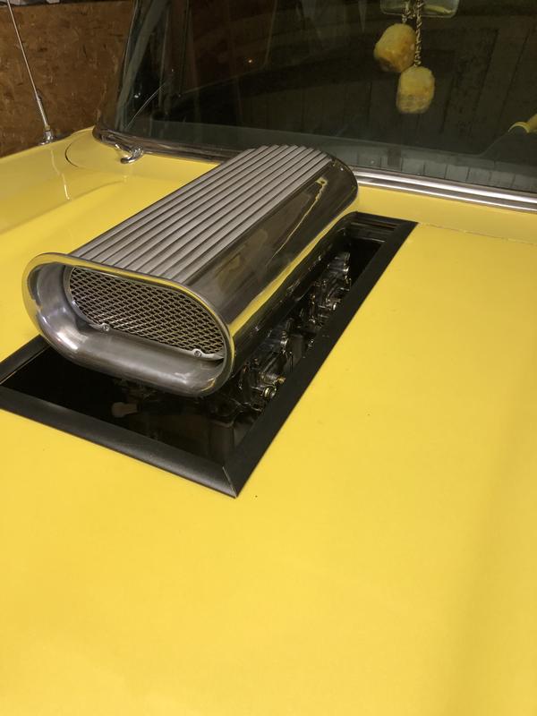JEGS Hilborn-Style Scoop | Fits Single Or Dual 4-Barrel Carburetors | Polished | Includes Inlet Screen & Bezel, Element, And Assembly/Mounting Hardware | 20" L X 9-7/8" W X 6" H