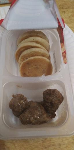 Mini Maple Pancakes and Maple Sausage Bites Morning Combos