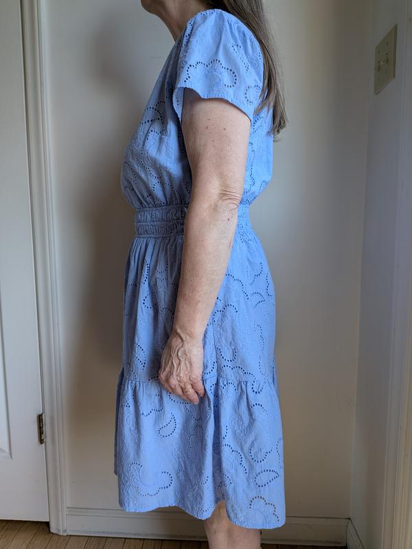 h&m ladies flutter-sleeve eyelet dress product info and reviews mini blush dress