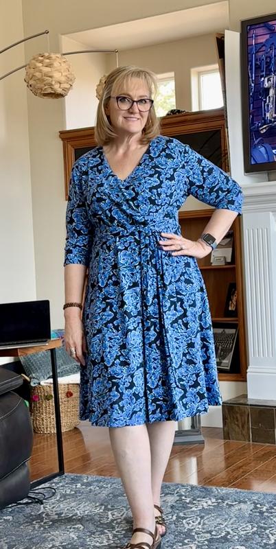 Wearever Wrap-Style V-Neck Dress | JJill
