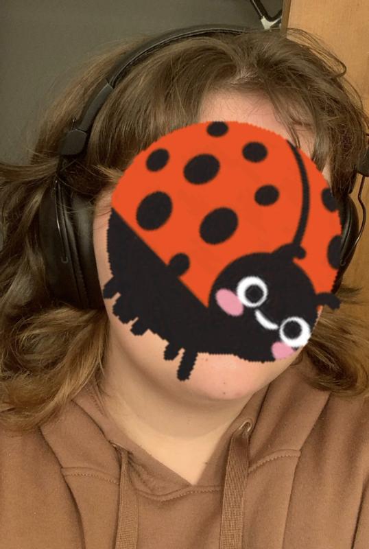 Headphones worn from the front