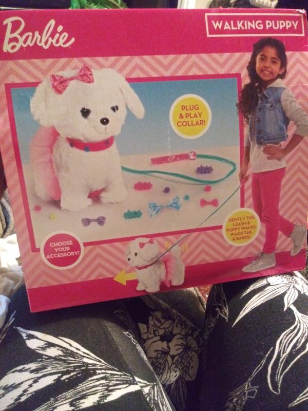 Barbie walking puppy hotsell