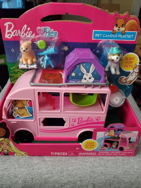 Barbie It Takes Two Camping Playset with Tent, 2 Barbie Dolls & 20 Pieces  Including Animals, Telescope & Accessories, Toy for 3 Year Olds & Up