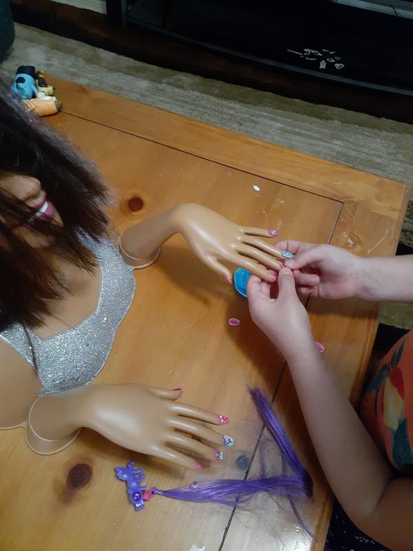 She's loving the nail polish sticker