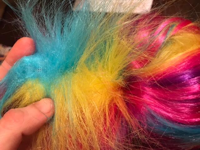 Material in the hair