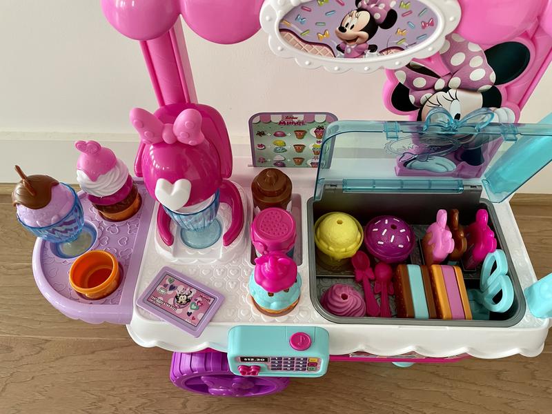 Disney Junior Minnie Mouse Sweets and Treats 2-foot Tall Rolling Ice Cream  Cart, 39-pieces, Pretend Play Food Set - R Exclusive