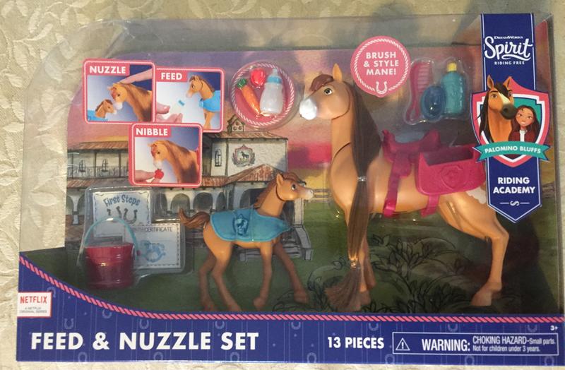 Spirit riding free feed and nuzzle set online