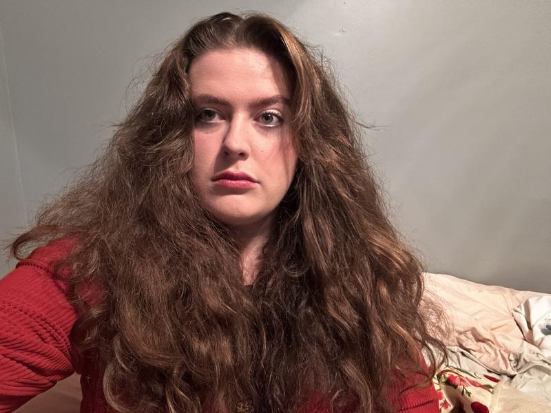 The first 2 are with the new shampoo and conditioner. The second 2 are before use.