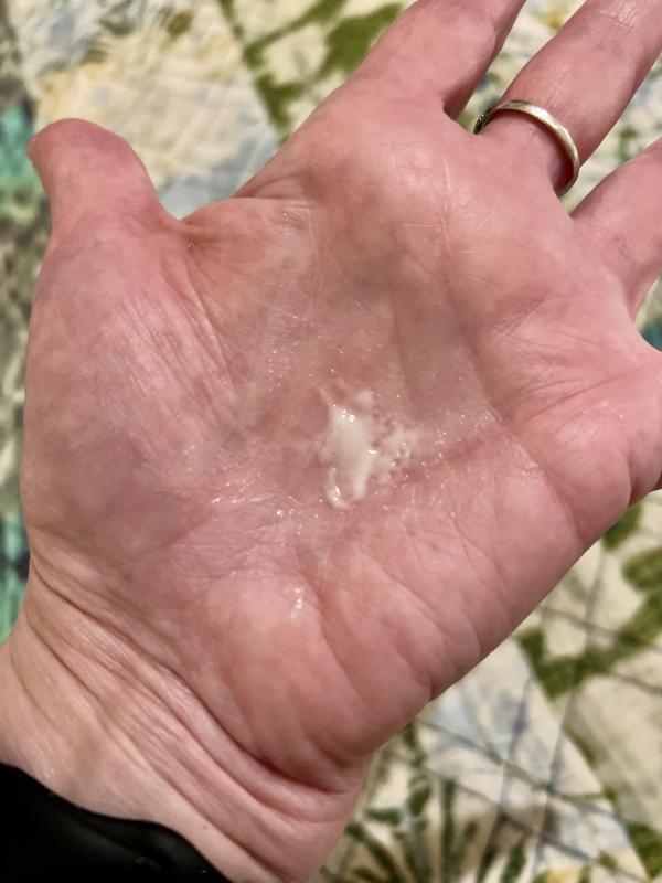 This is a single pump from about 6” away. As you can see, not a fine mist. And the pump was difficult to press down.