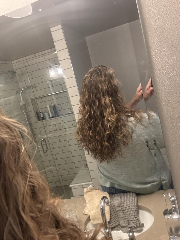 Half dry hair right after shower