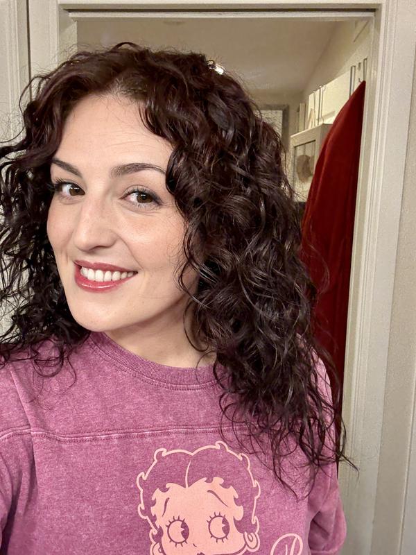 Air Dry Cream and Curl Bounce Brush ONLY. No other products. Love!💕