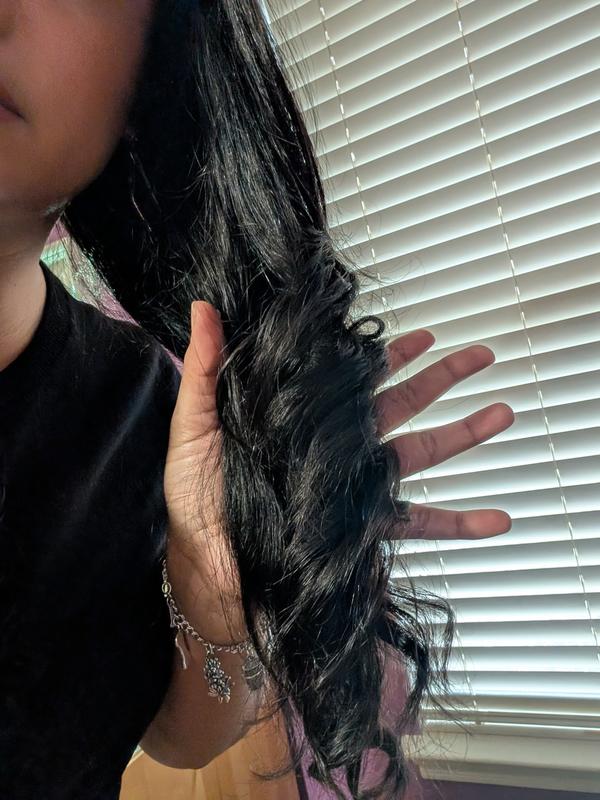 After using my Dyson air wrap to blow dry my hair.